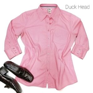 Duck Head Pink White Polka Dot Shirt L/g